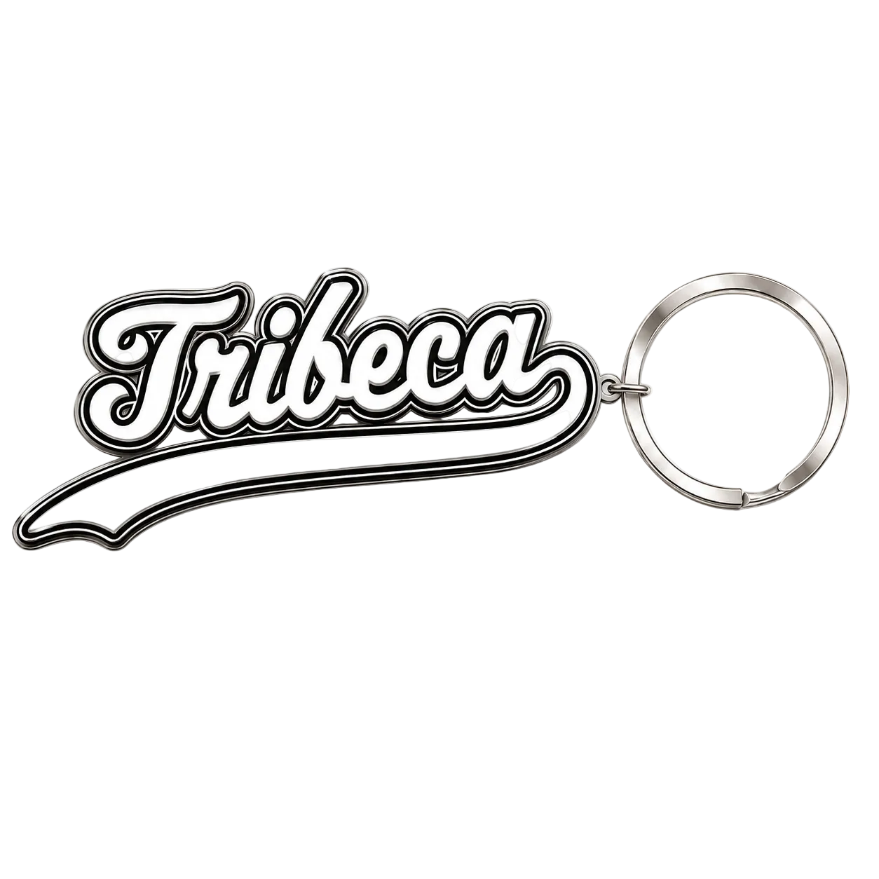 Tribeca Script Keychain